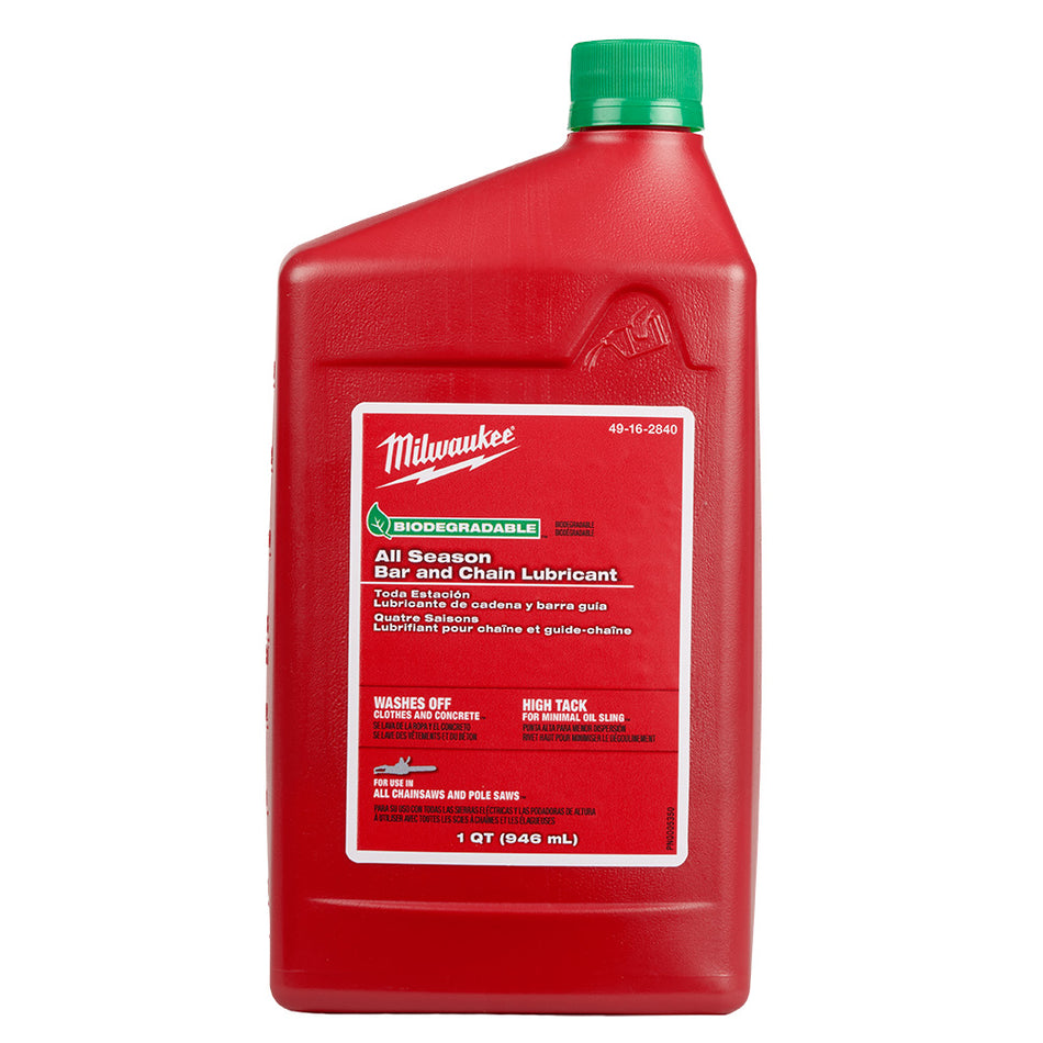 Milwaukee 49-16-2840, 1 Quart Biodegradable All Season Bar and Chain Lubricant
