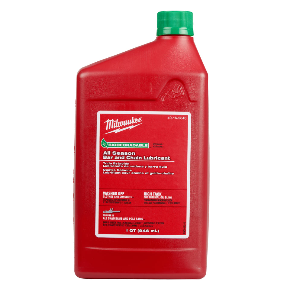 Milwaukee 49-16-2840, 1 Quart Biodegradable All Season Bar and Chain Lubricant