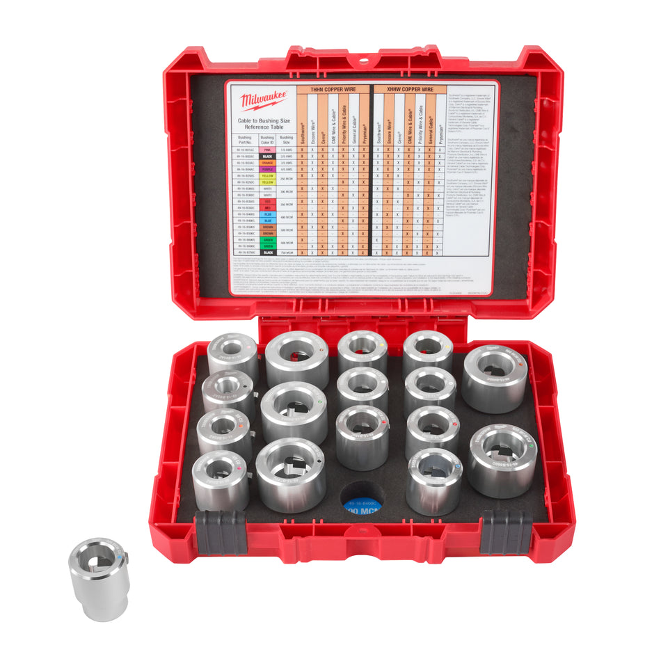 Milwaukee 49-16-BKITS, 1/0 AWG - 750 MCM Cu with 17 THHN / XHHW Bushings