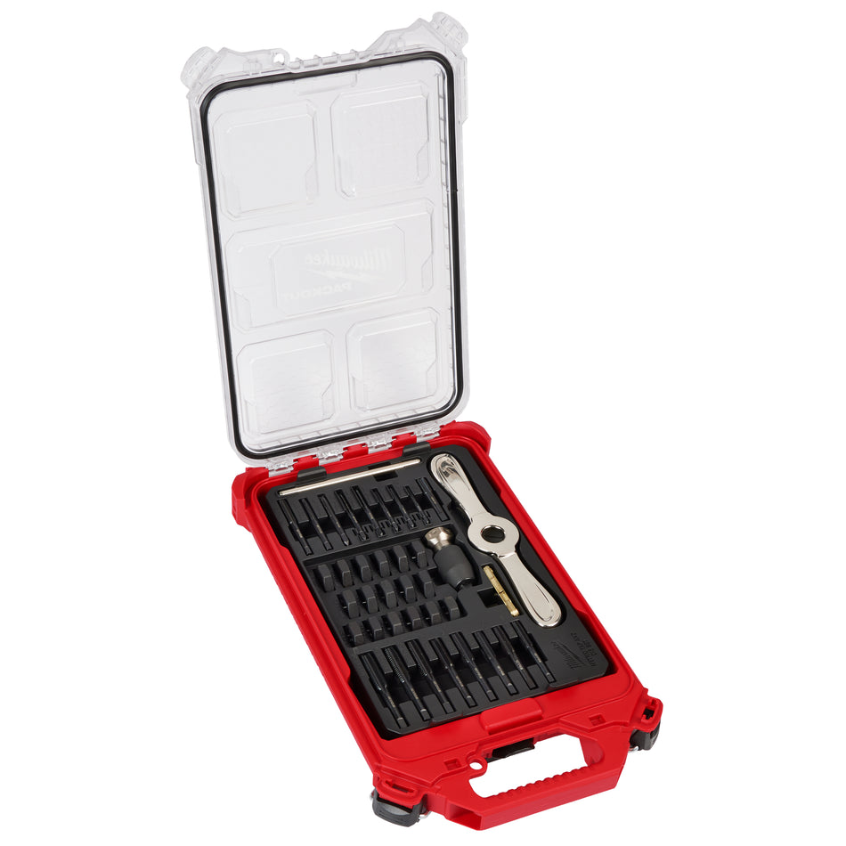 Milwaukee 49-22-5603, 38PC Metric Tap & Die PACKOUT™ Set w/ HEX-LOK™ 2-in-1 Handle