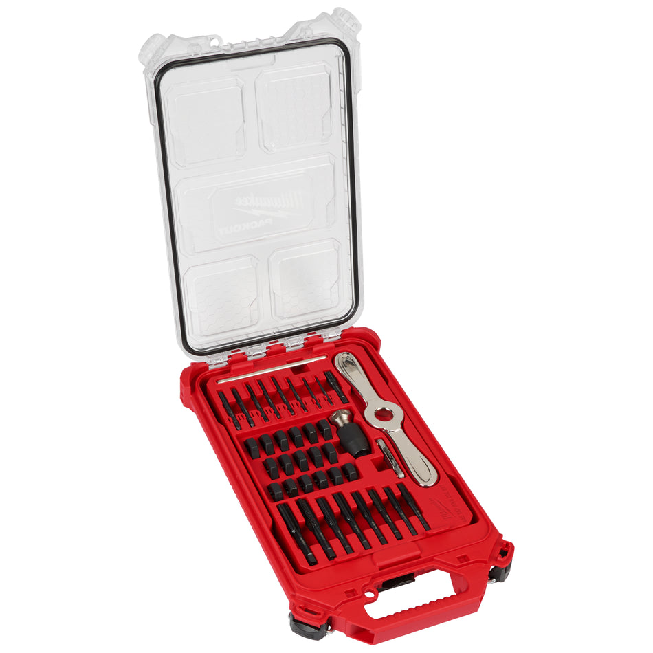 Milwaukee 49-22-5604, 38PC SAE Tap & Die PACKOUT™ Set w/ Hex-LOK™ 2-in-1 Handle