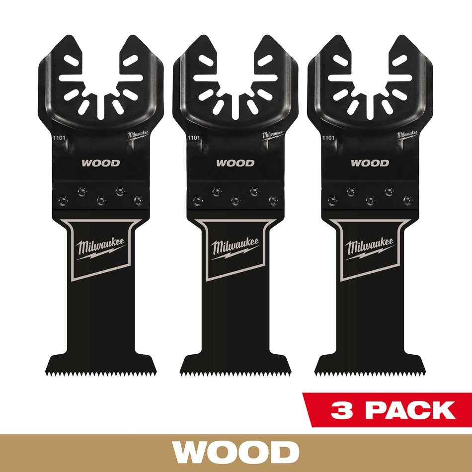 Milwaukee 49-25-1103, Open-Lok 1-3/8" HCS Wood Blades (3/pkg)