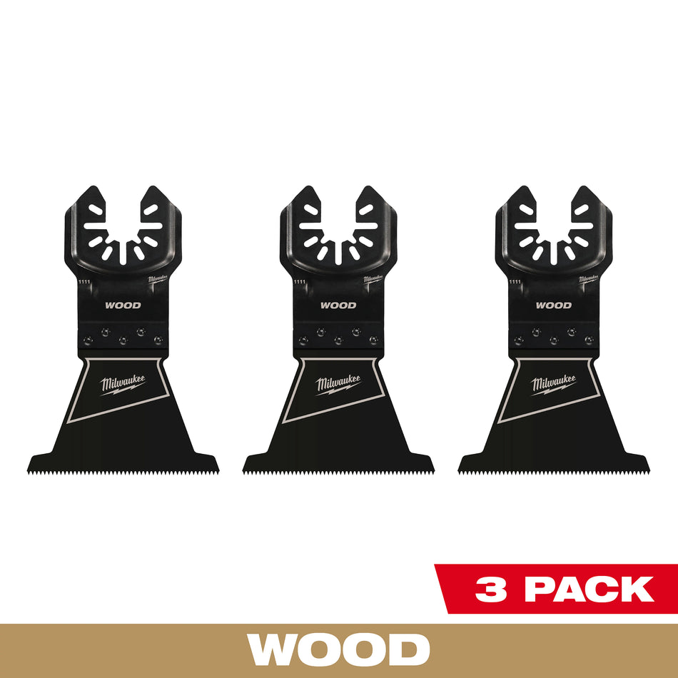 Milwaukee 49-25-1113, Open-Lok 2-1/2'' HCS Wood Blades 3Pk