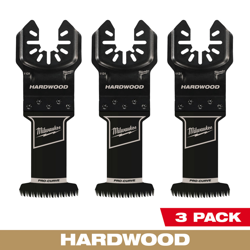 Milwaukee 49-25-1133, Open-Lok 1-3/8" HCS Japanese Tooth Pro-Curve Hardwood Blade (3/pkg)