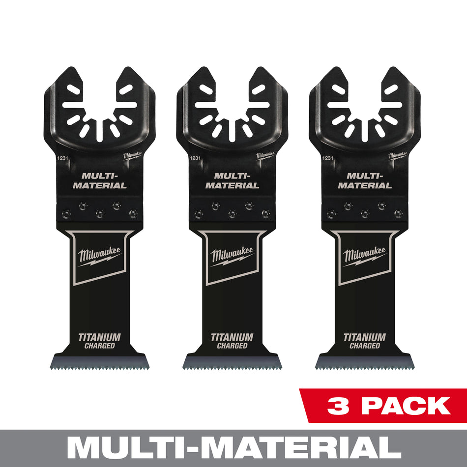 Milwaukee 49-25-1233, Open-Lok 1-3/8'' Titanium Enhanced Bi-Metal Multi-Material Blades (3/pkg)