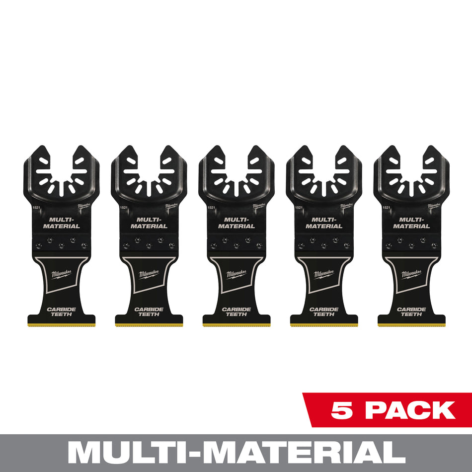 Milwaukee 49-25-1525, OPEN-LOK 1-3/8" TITANIUM ENHANCED CARBIDE TEETH MULTI-MATERIAL BLADE 5PK