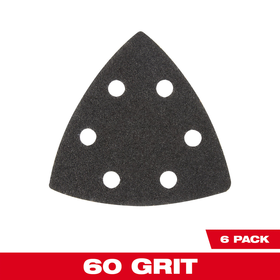 Milwaukee 49-25-2060, 3-1/2" 60 GRIT TRIANGLE SANDPAPER 6PK