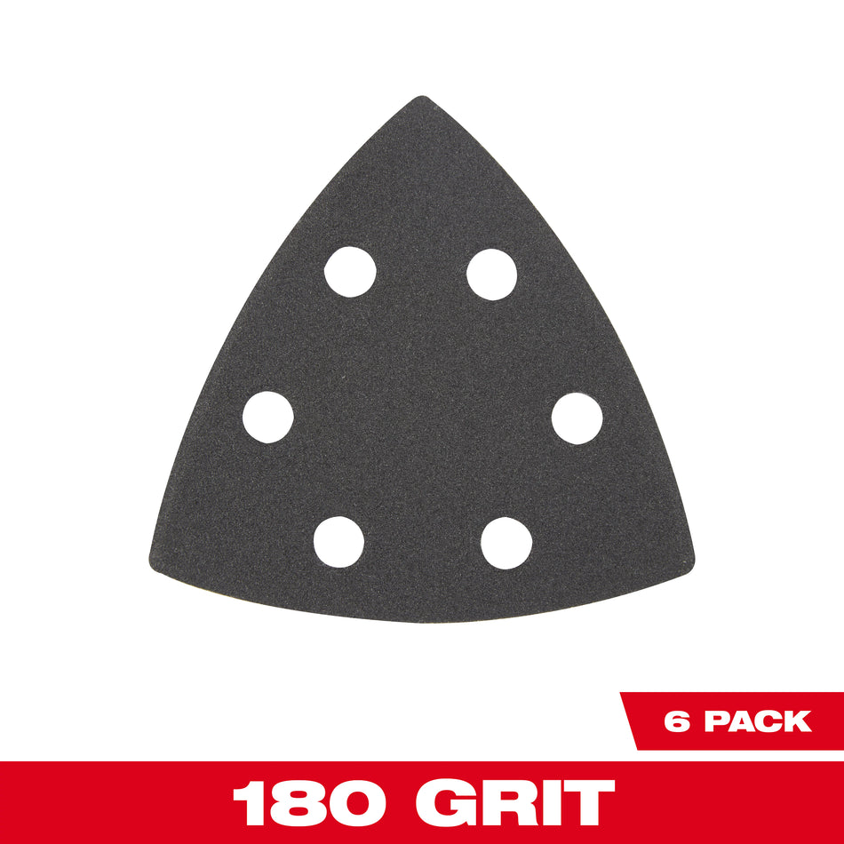 Milwaukee 49-25-2180, 3-1/2" 180 GRIT TRIANGLE SANDPAPER 6PK