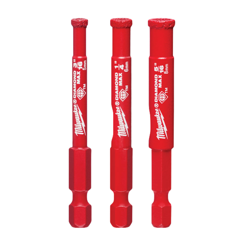 Milwaukee 49-56-0500, Milwaukee® Diamond Max™ Hole Saw Bit Set - 3PC
