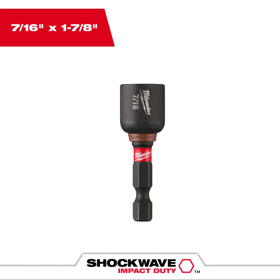 Milwaukee 49-66-4706, SHOCKWAVE 7/16 X 1-7/8 IMPACT MAGNETIC NUT DRIVER
