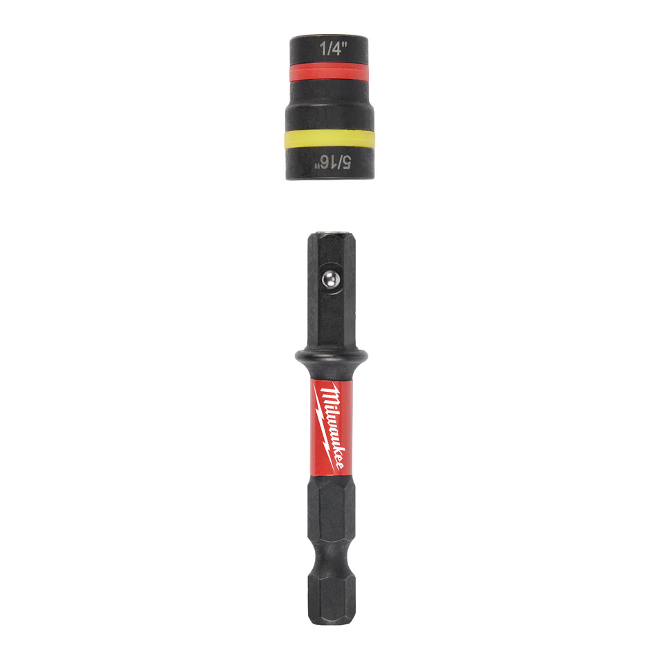 Milwaukee 49-66-4542, SHOCKWAVE Impact Duty™ 1/4” and 5/16” x 2-1/4” QUIK-CLEAR™ 2-in-1 Magnetic Nut Driver