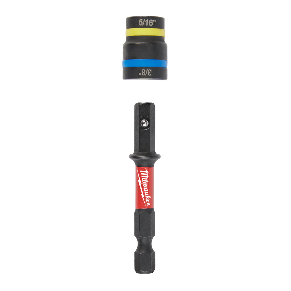 Milwaukee 49-66-4543, SHOCKWAVE Impact Duty™ 5/16” and 3/8” x 2-1/2” QUIK-CLEAR™ 2-in-1 Magnetic Nut Driver