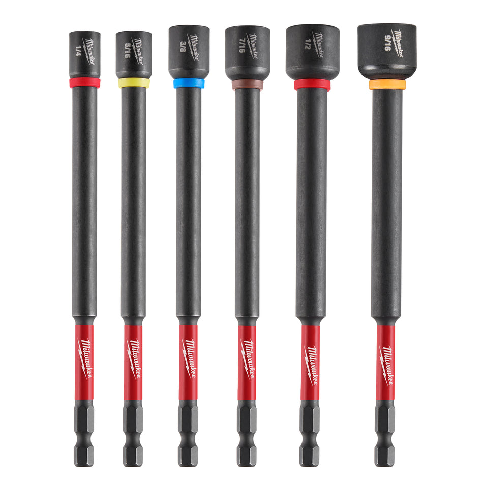 Milwaukee 49-66-4567, SHOCKWAVE Impact Duty™ 6" Magnetic Nut Driver Set 6PC