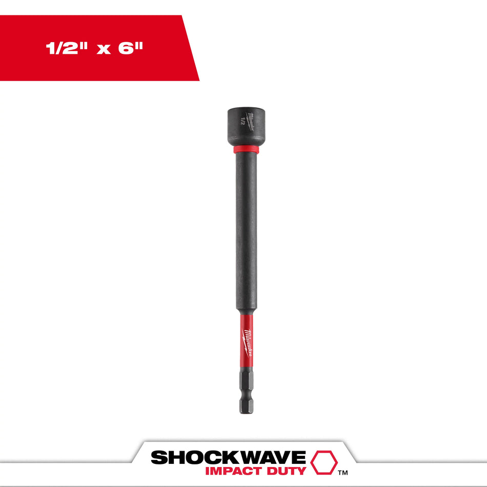 Milwaukee 49-66-4587, SHOCKWAVE Impact Duty 1/2in x 6in Magnetic Nut Driver