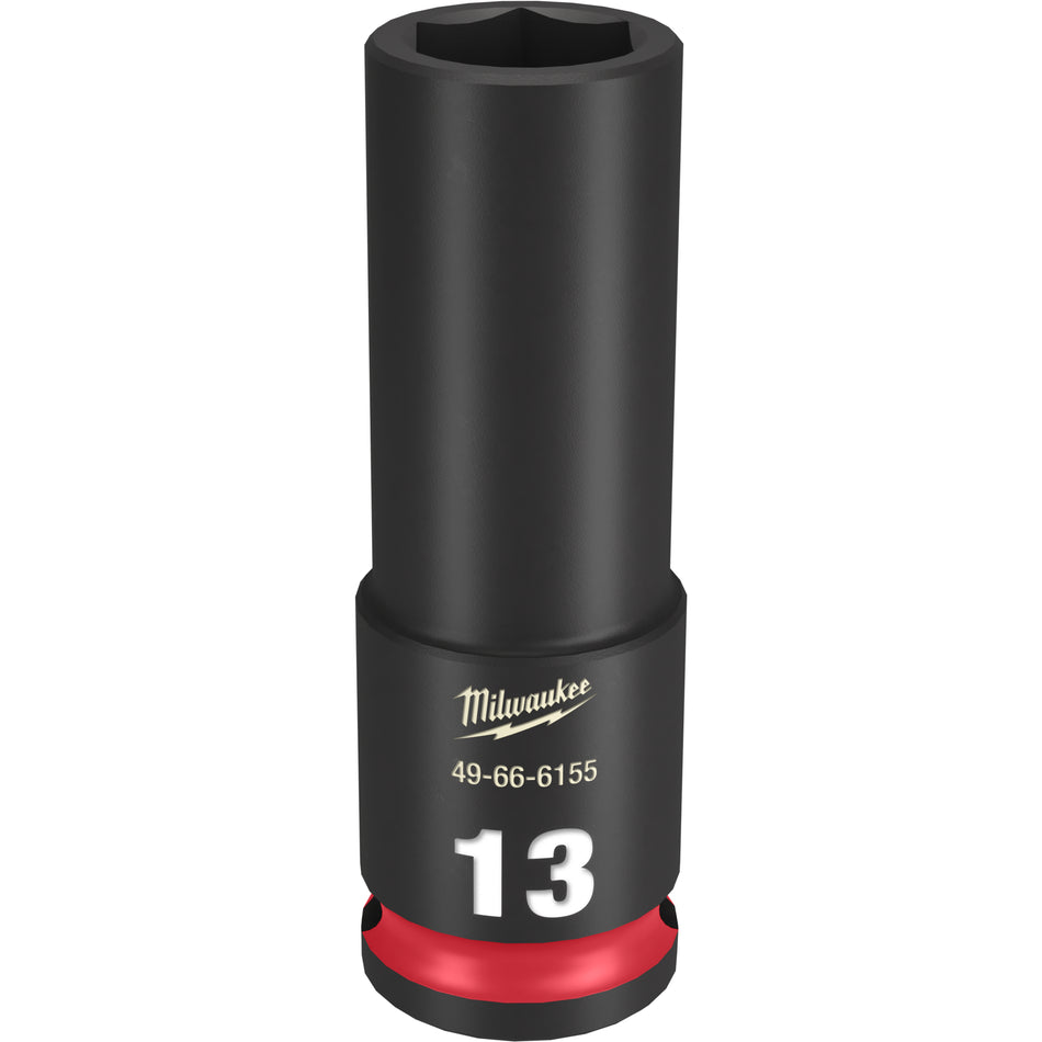 Milwaukee 49-66-6155, SHOCKWAVE Impact Duty™ 3/8" Drive 13mm Standard 6 Point Socket