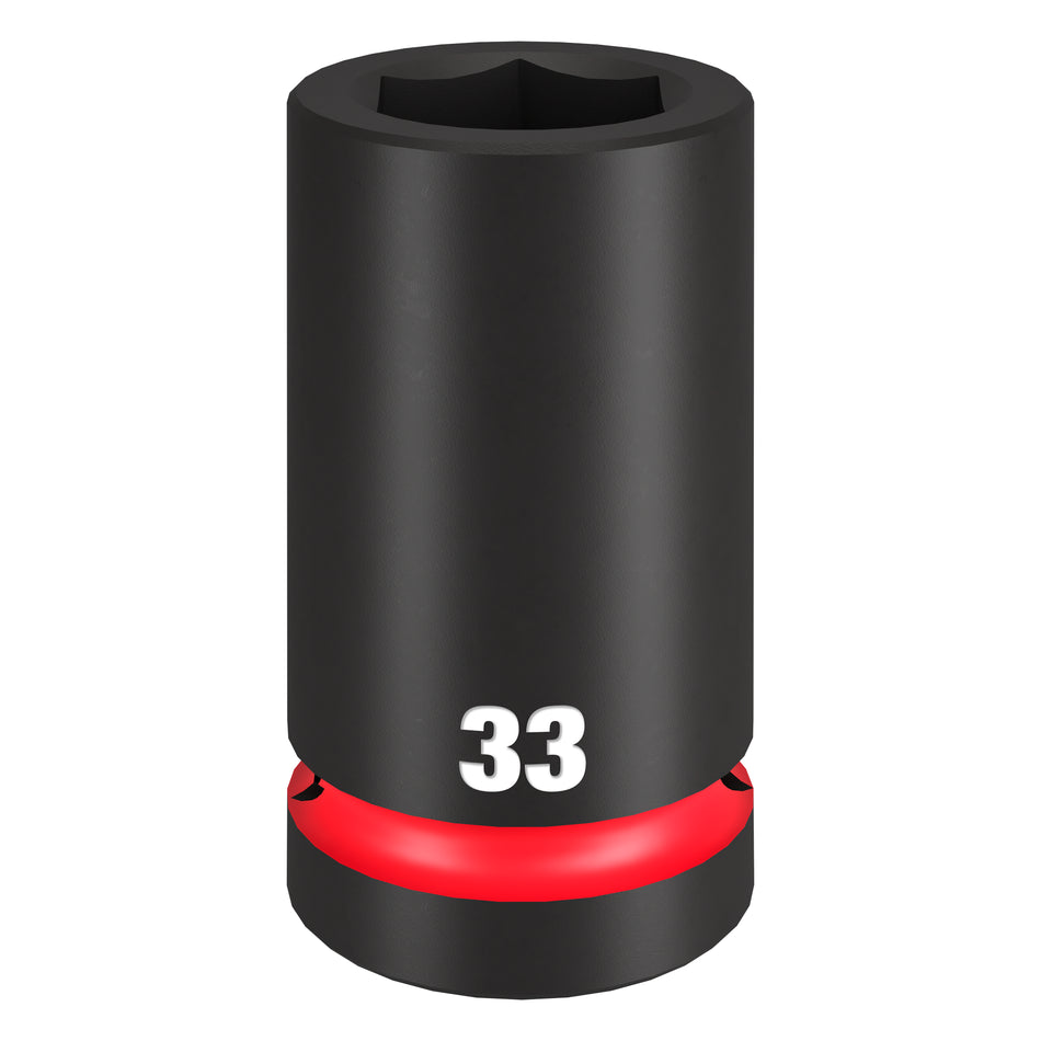Milwaukee 49-66-6627, SHOCKWAVE Impact Duty™ 1" Drive 33mm Deep 6 Point Socket