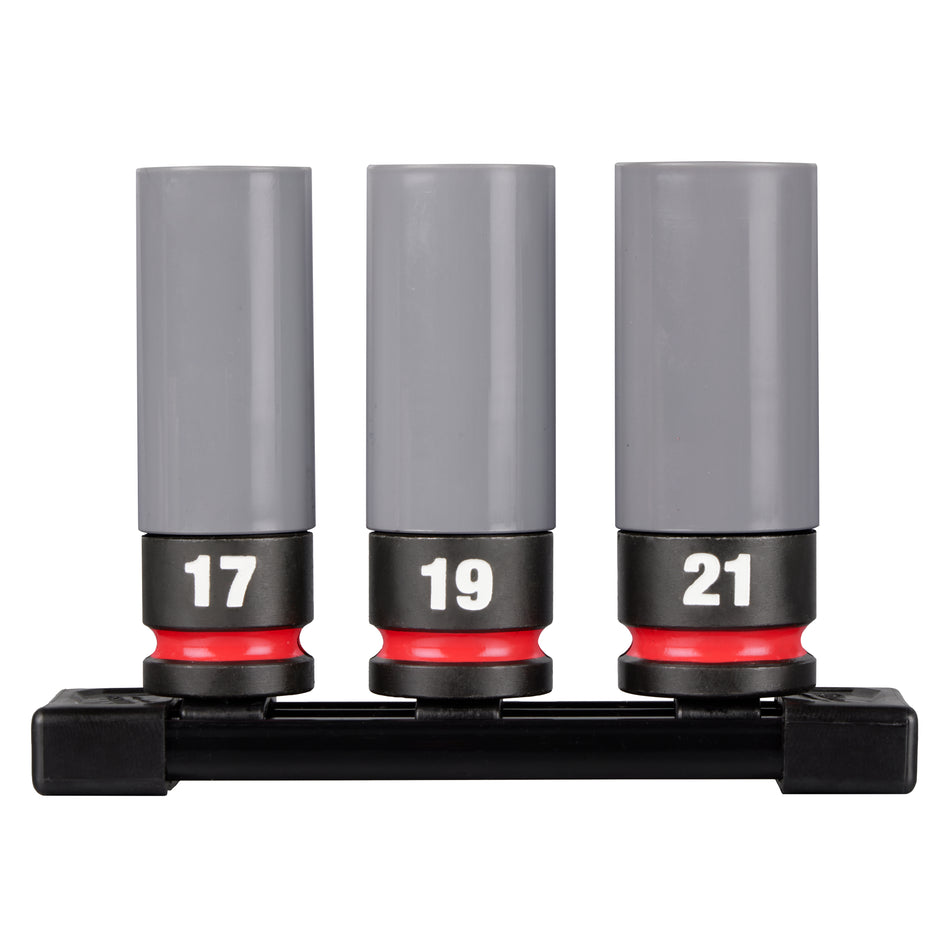 Milwaukee 49-66-7830, SHOCKWAVE Impact Duty™ 1/2 Drive Metric 3PC Lug Nut Wheel Socket Set