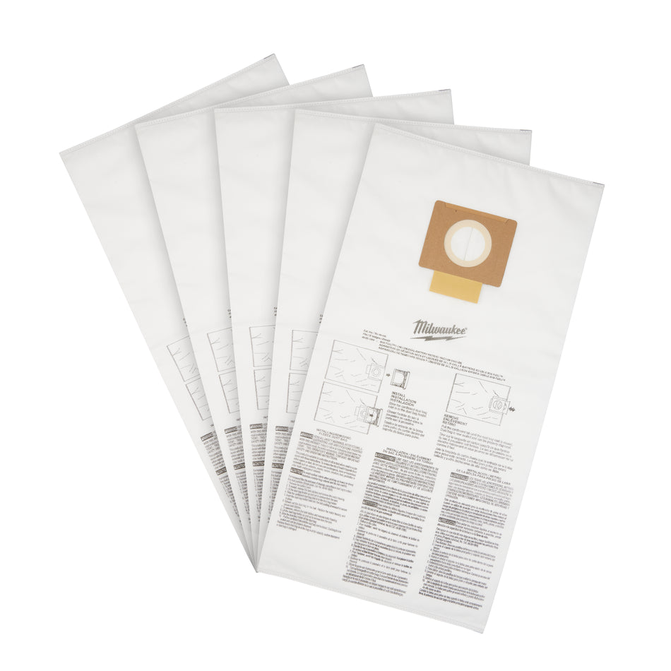Milwaukee 49-90-1989,  Fleece Dust Bags (5PK) - 9 Gallon