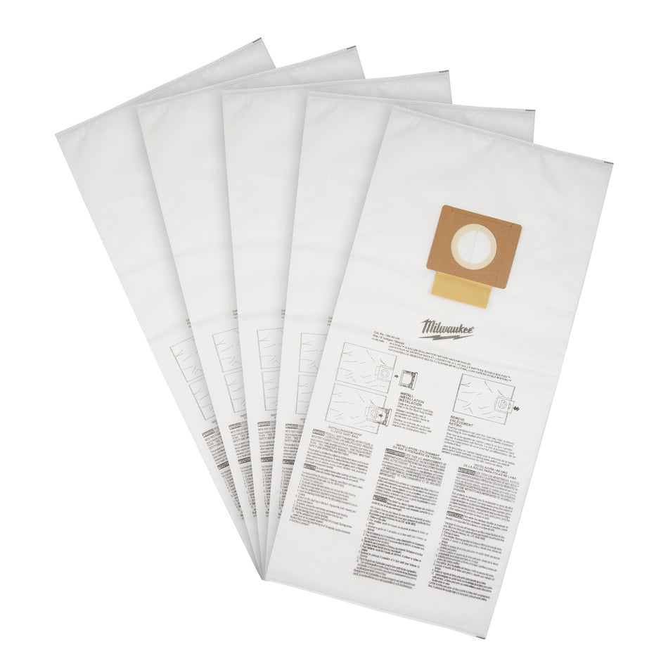 Milwaukee 49-90-1999, Fleece Dust Bags (5PK) - 12 Gallon