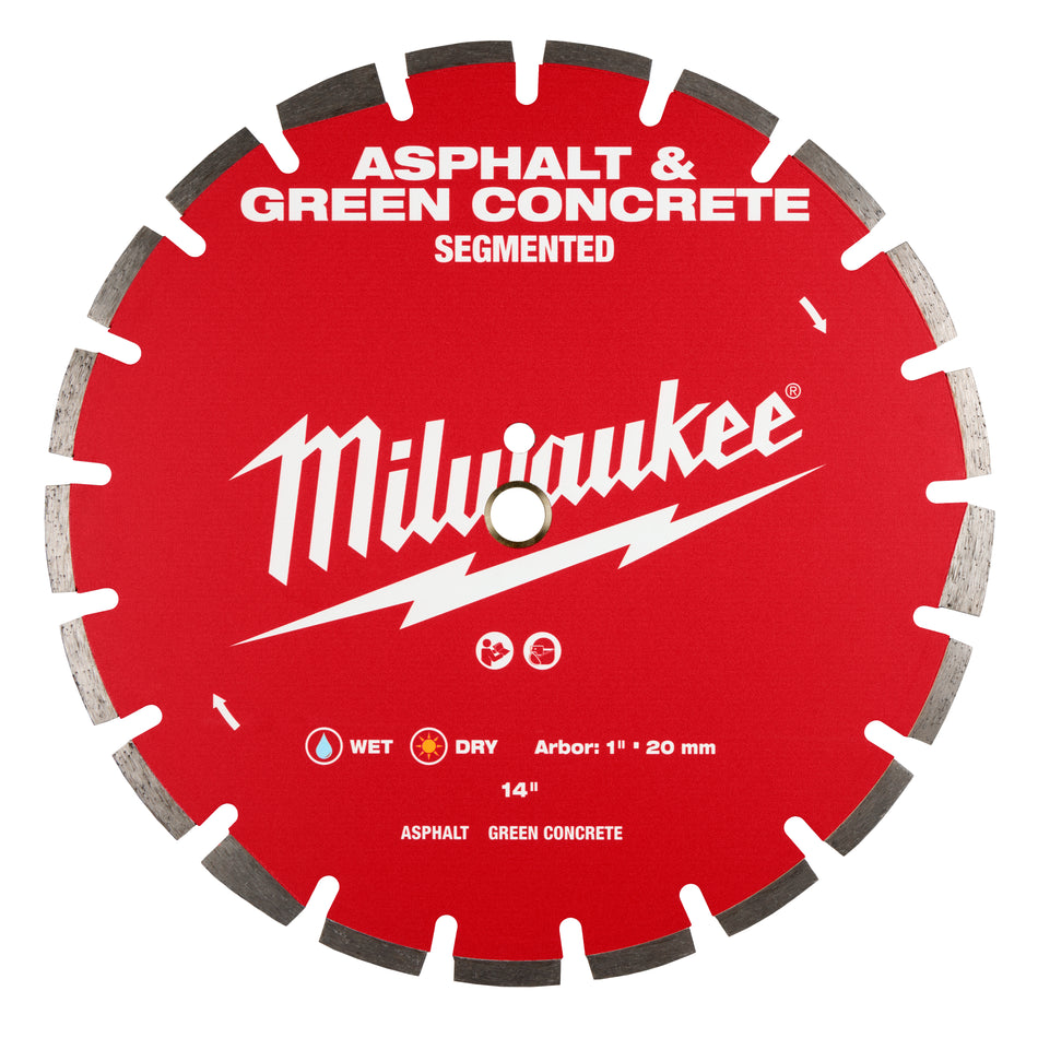 Milwaukee 49-93-7240, 14"x.125x1/20MM ASPHALT/GREEN