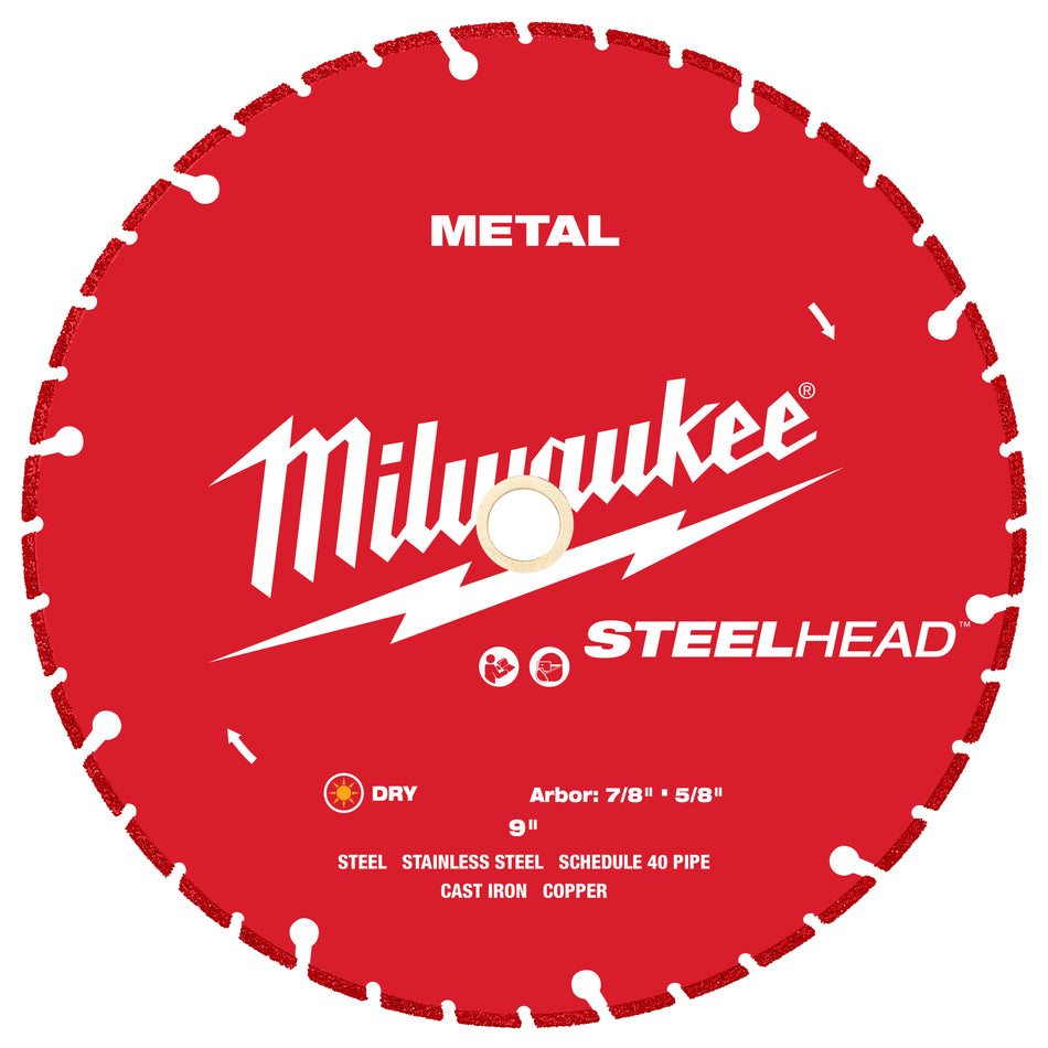 Milwaukee 49-93-7825, 9” STEELHEAD™ Metal Cutting Diamond Blade