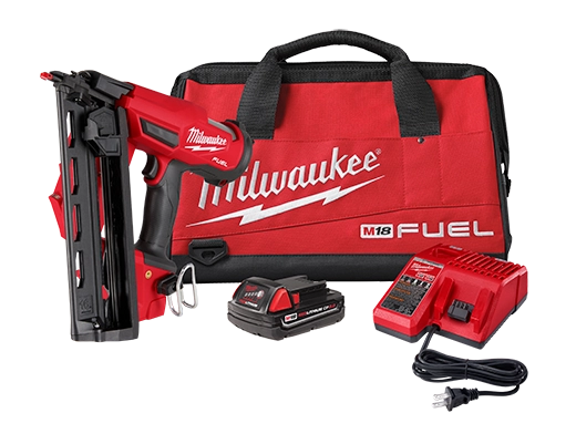 Milwaukee 2841-21CT, M18 FUEL 16 Gauge Angled Finish Nailer Kit