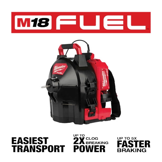 Milwaukee 2775A-211, M18 FUEL™ SWITCH PACK™ Sectional Drum Machine with 5/16” Cable