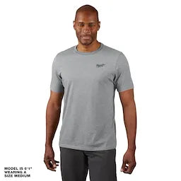 Milwaukee 603G-3X, HYBRID WORK TEE- SS GRAY 3X