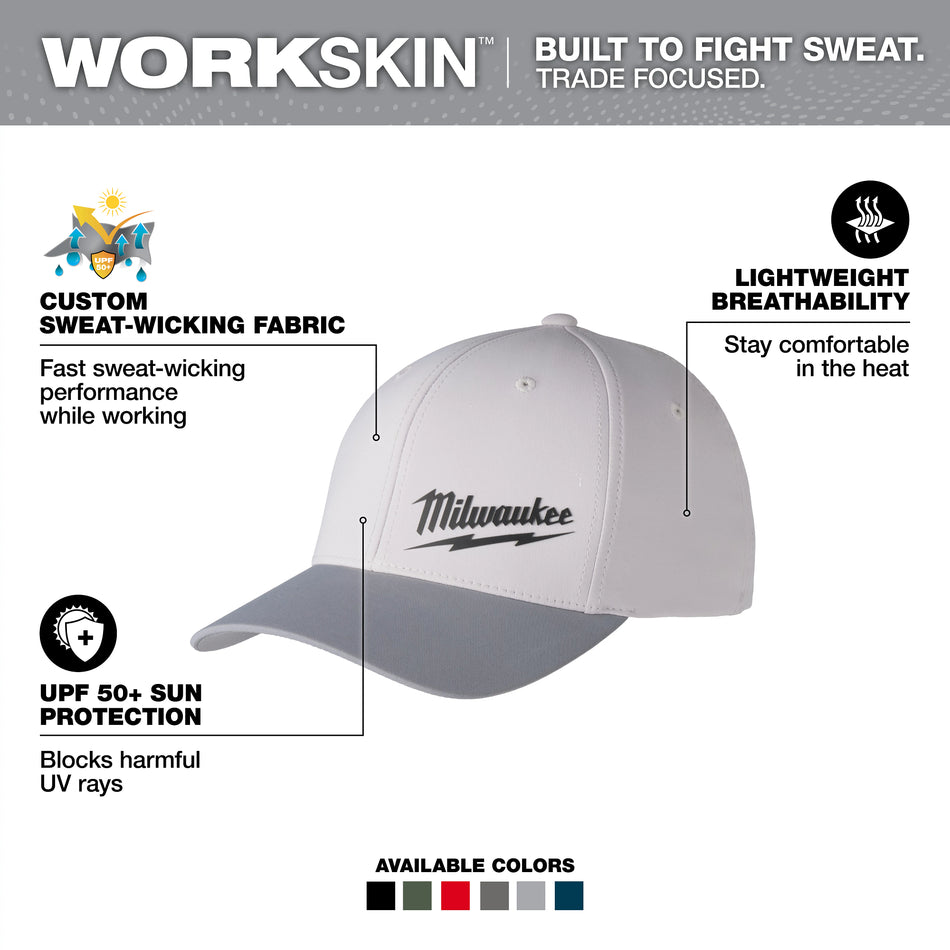 Milwaukee 507G-LXL, WORKSKIN PERFORMANCE FITTED HATS - GRAY LXL