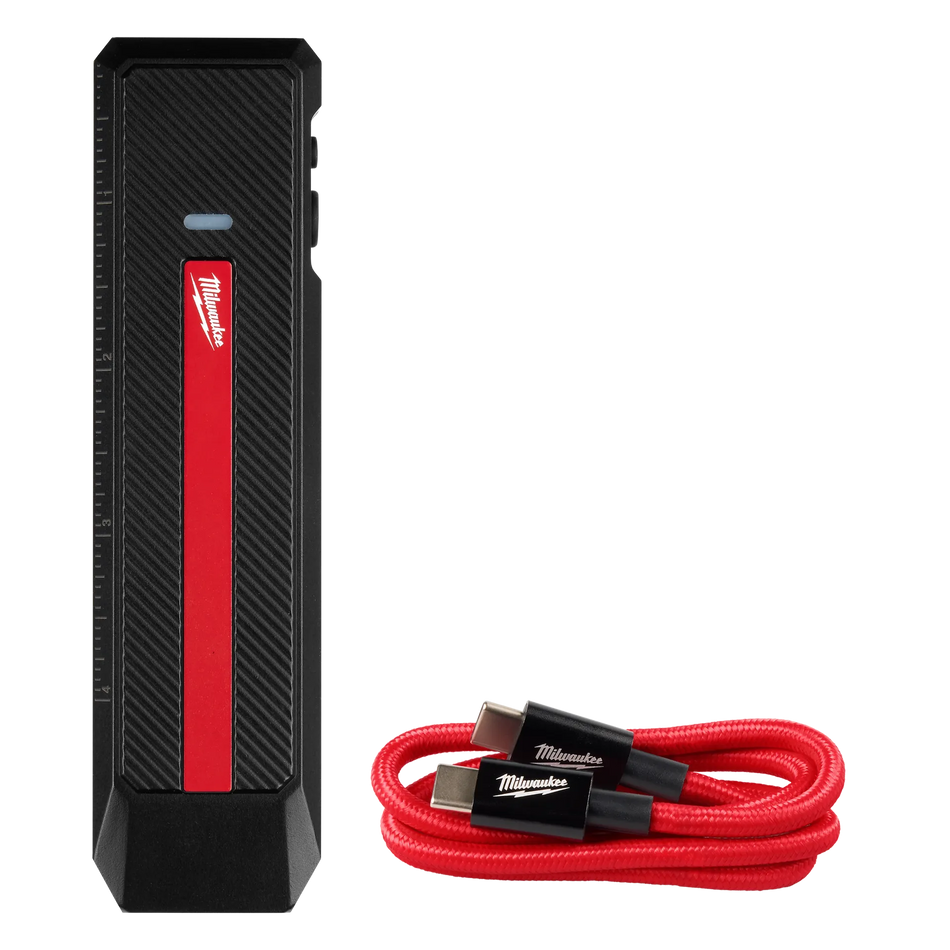 Milwaukee 2016R, Rechargeable Flat Flashlight w/ Green Laser