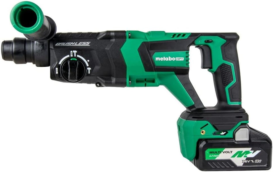Metabo-HPT DH3628DDQ4M, Metabo HPT 36V MultiVolt Brushless 1-1/8" SDS Plus D-Handle Rotary Hammer (Tool Only)