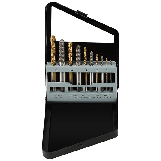 KIK Tools Bolt Extractor and Drill Bit Set
