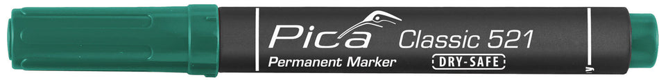 Pica 521/36, Permanent marker 2-6mm, Chisel tip, green