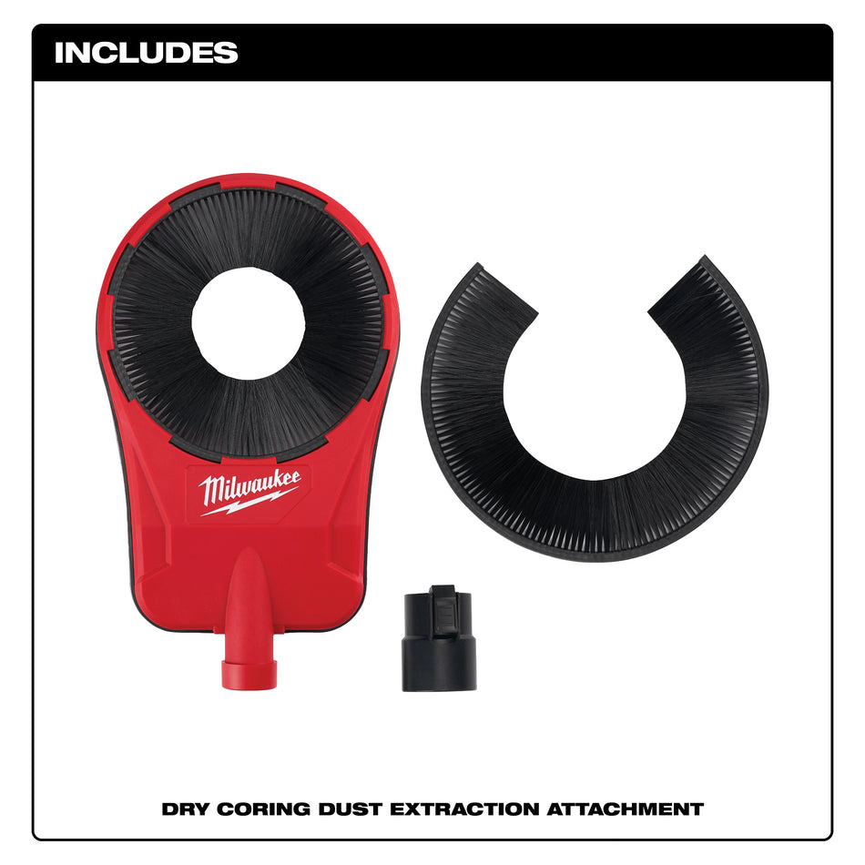 Milwaukee 5319-DE, Dry Coring Dust Extraction Attachment (4pcs)