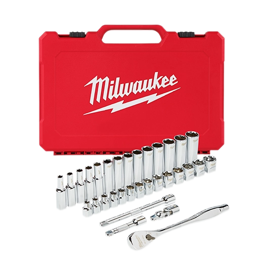 Milwaukee 48-22-9508, 3/8" Drive 32 pc Ratchet & Socket Set (Metric)