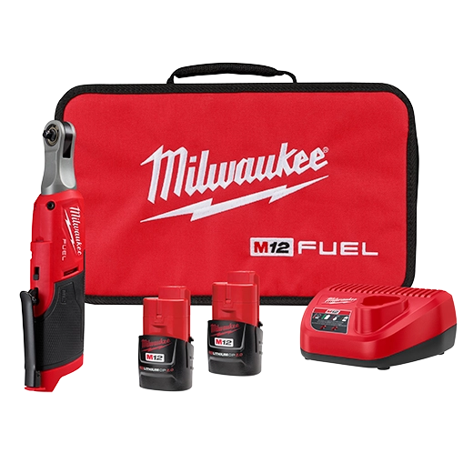 Milwaukee 2566-22, M12 FUEL Brushless 1/4" High Speed Ratchet Kit