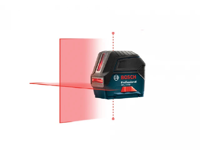 BOSCH GCL2-160, Self levelling 65’ cross line laser with plumb points