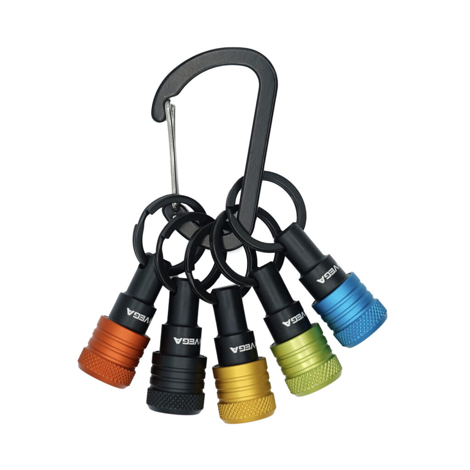Vega 5QKCHM, Keychain Bit Holders Multi-Color - 5pc