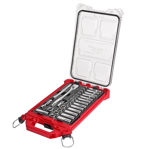 Milwaukee 48-22-9482, 32 pc 3/8" Drive Ratchet and Socket Set in PACKOUT (Metric)