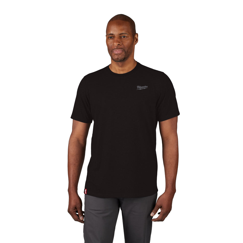 Milwaukee 603B-2X, HYBRID WORK TEE - SS BLACK 2X