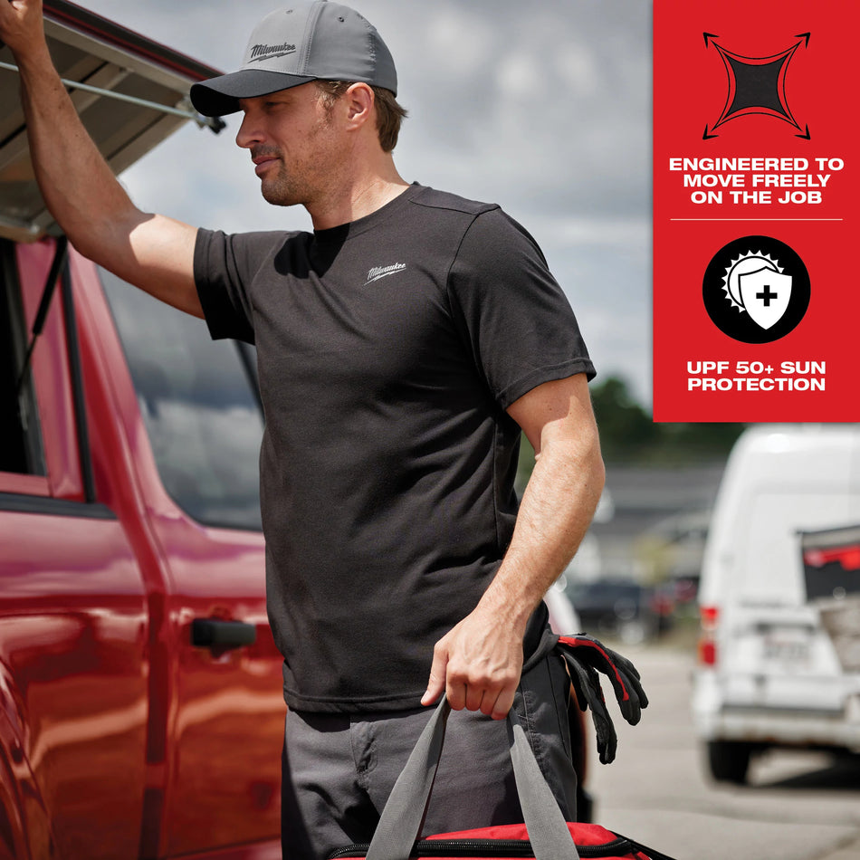 Milwaukee 603GN-S, HYBRID WORK TEE - SS GREEN S