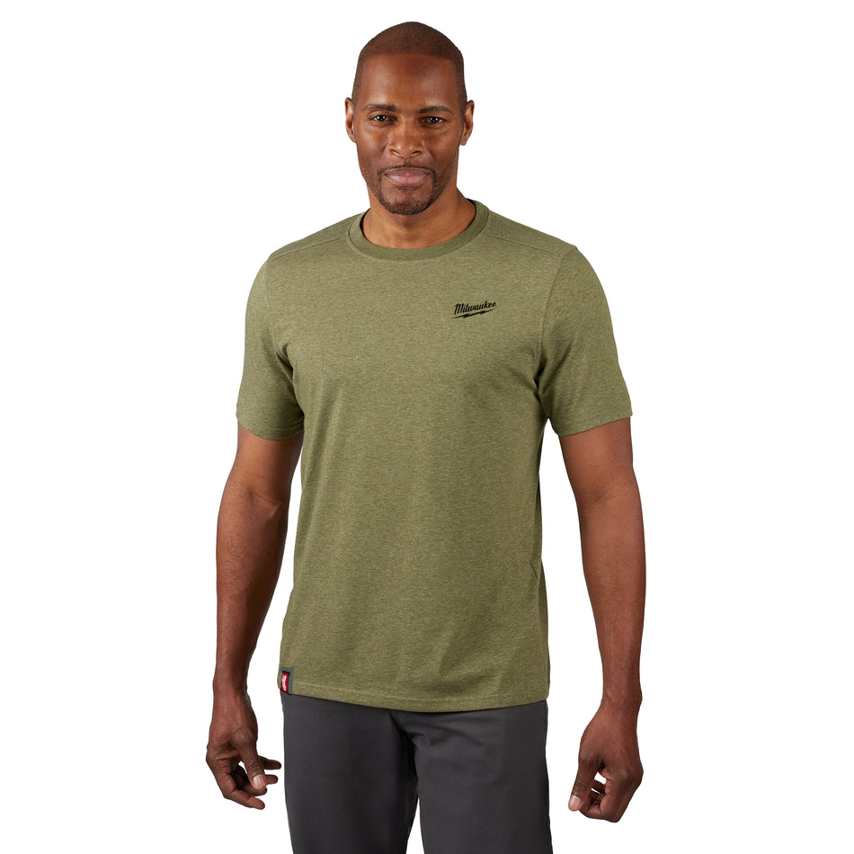 Milwaukee 603GN-M, HYBRID WORK TEE - SS GREEN M
