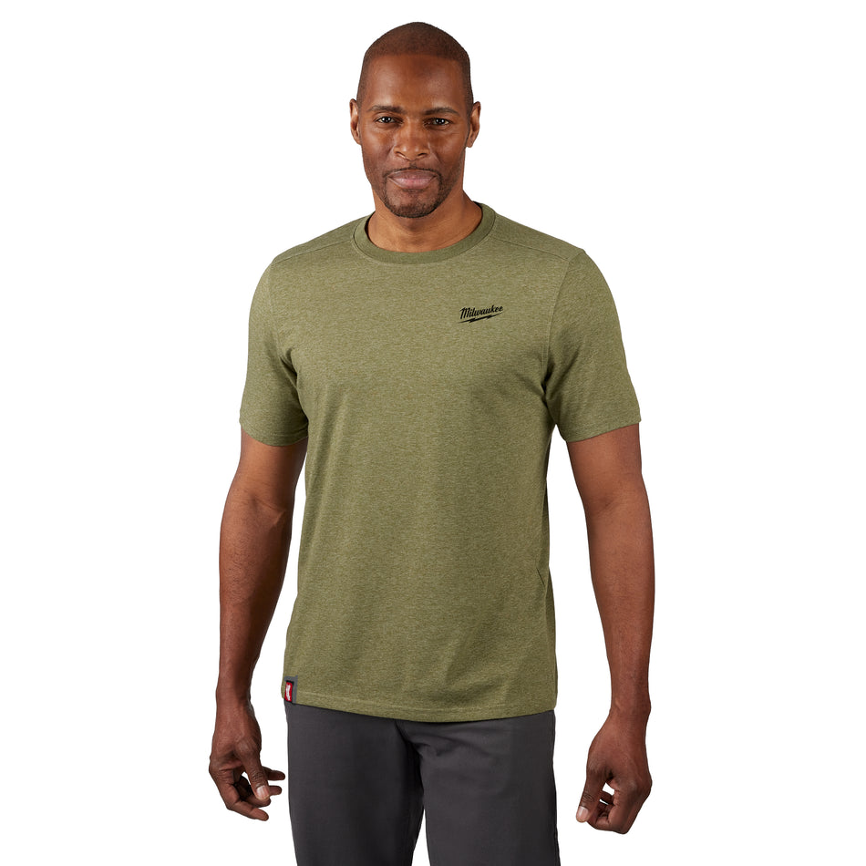 Milwaukee 603GN-S, HYBRID WORK TEE - SS GREEN S