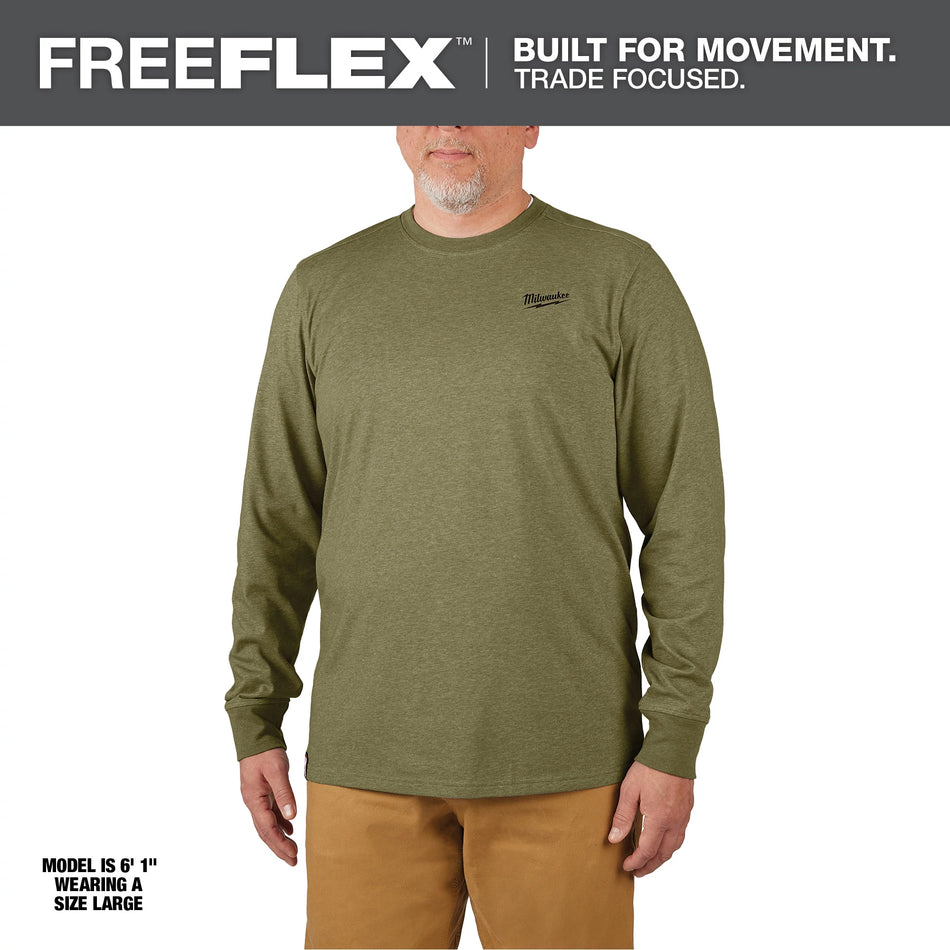 Milwaukee 604GN-S, HYBRID WORK TEE - LS GREEN S