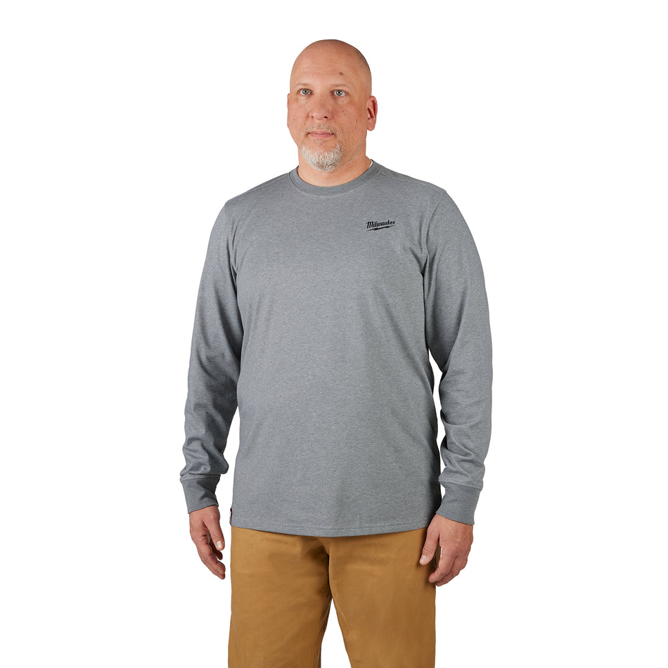 Milwaukee 604G-L, HYBRID WORK TEE- LS GRAY L