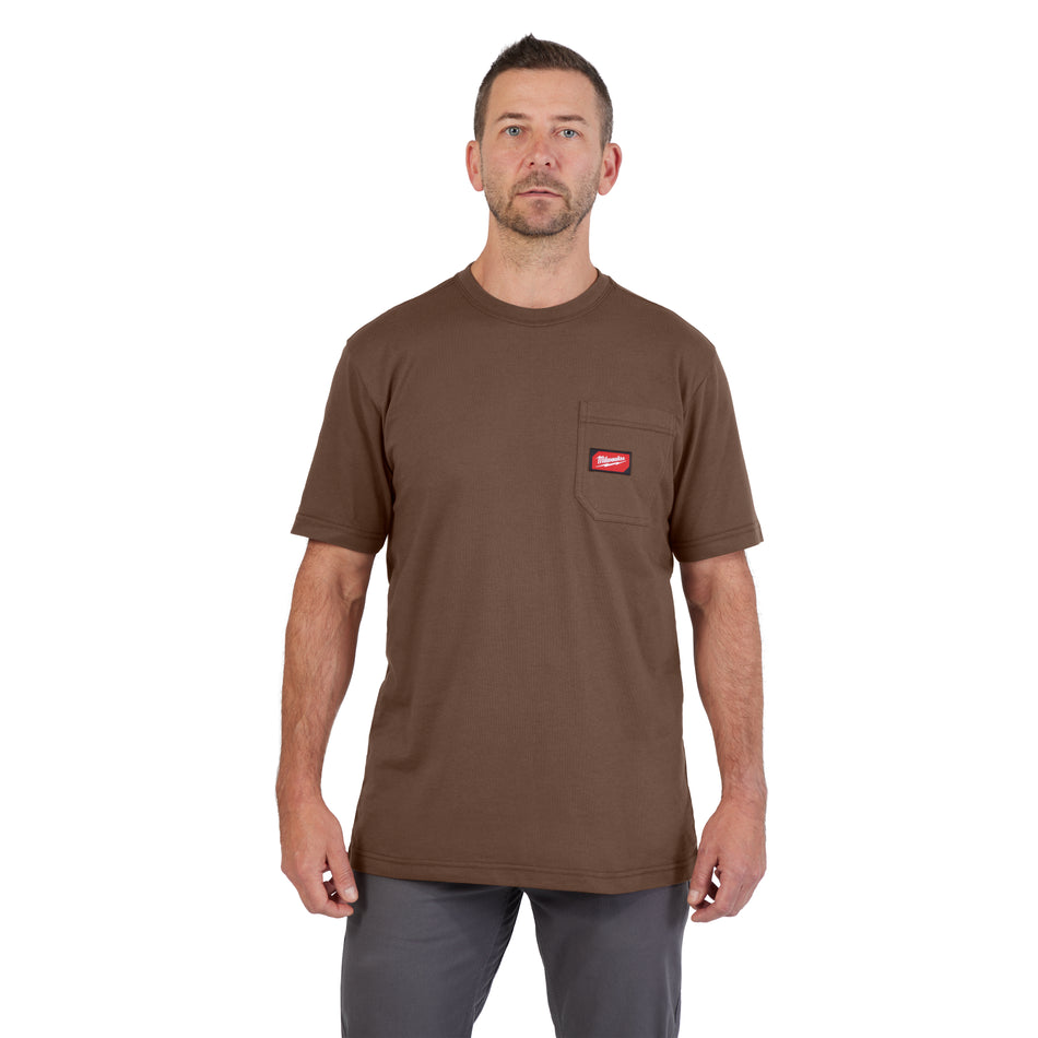 Milwaukee 605BR-2X, HEAVY DUTY POCKET T - SS BROWN 2X