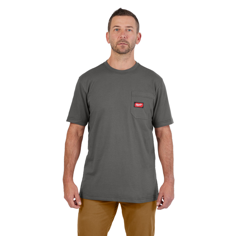 Milwaukee 605G-M, HEAVY DUTY POCKET T - SS GRAY M