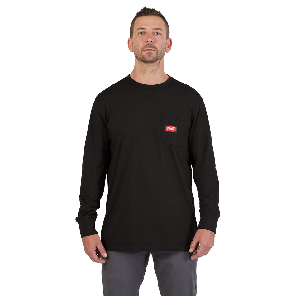 Milwaukee 606B-S, GRIDIRON™ Pocket T-Shirt - Long Sleeve Black S