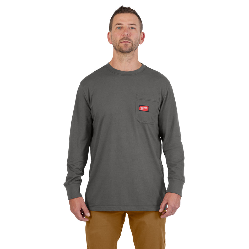 Milwaukee 606G-M, GRIDIRON™ Pocket T-Shirt - Long Sleeve M