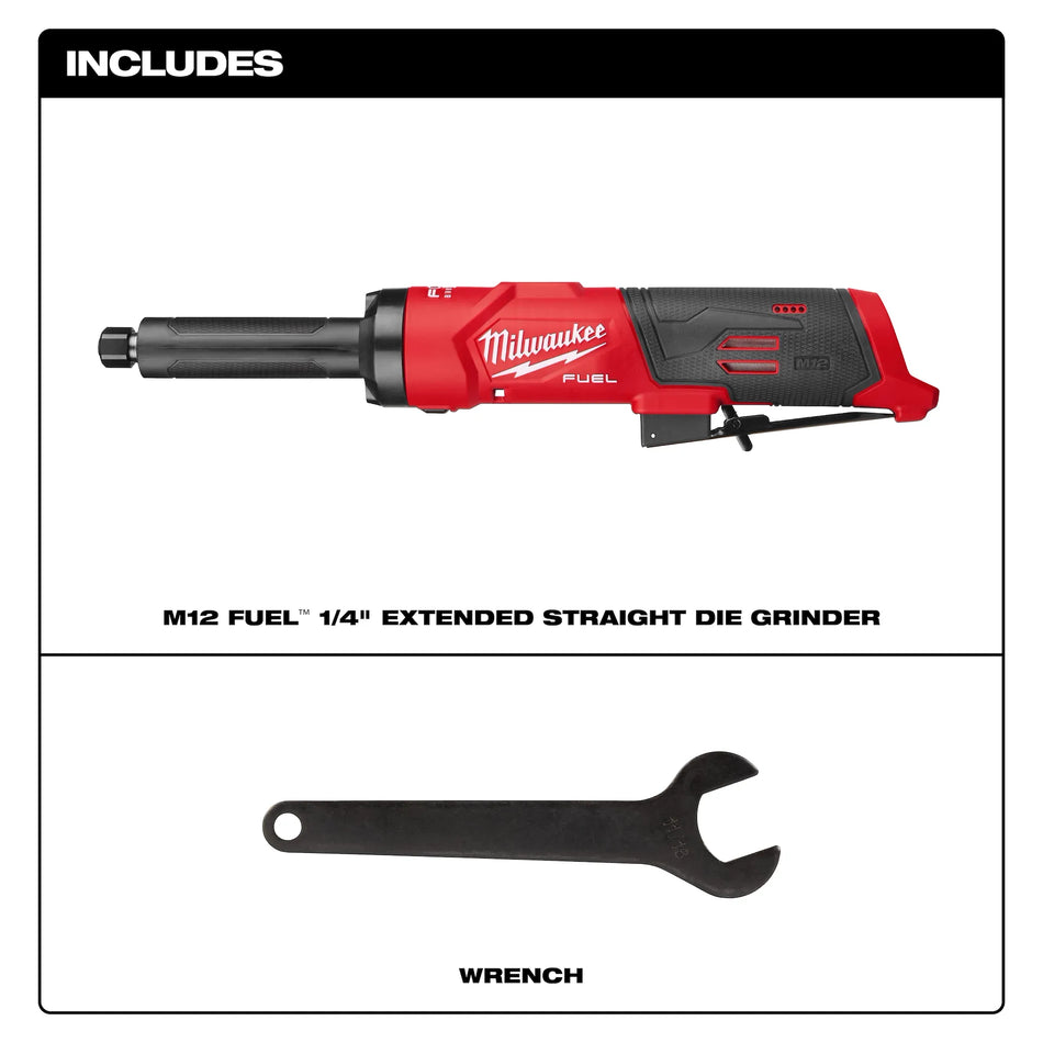 Milwaukee 3487-20, M12 FUEL™ 1/4" Extended Die Grinder